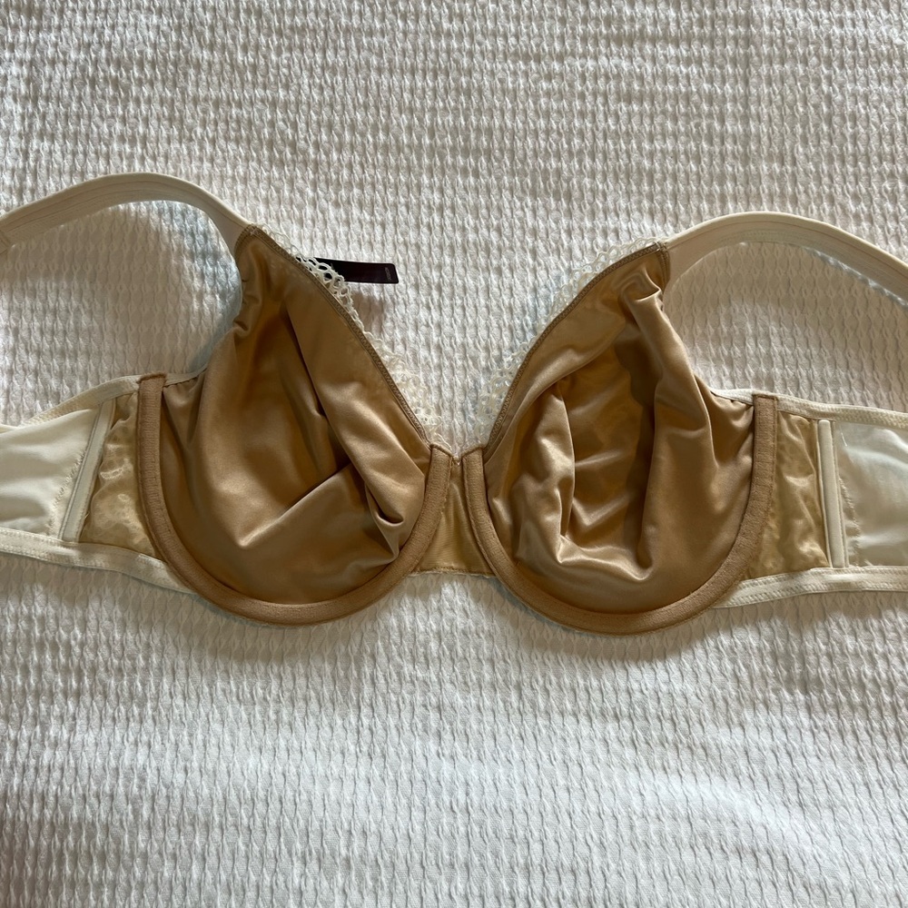 Cacique Cream Lace Underwire Bra with Floral Detailing - Picture 3 of 7